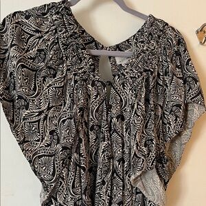 Anthropologie Black and White Patterned Jumpsuit